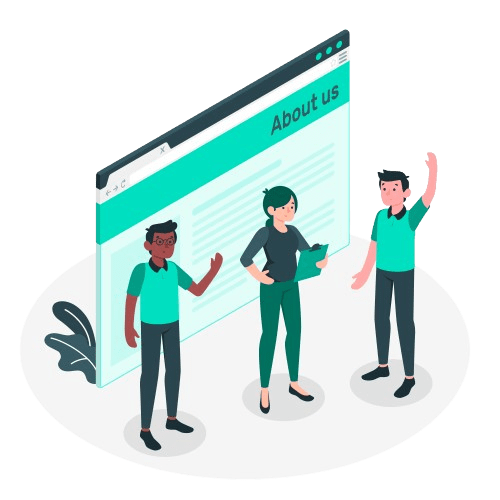 3D Illustration of working on laptop